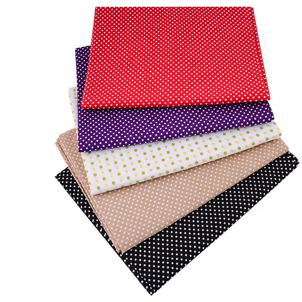 Sewing In Textile - 50X150CM White Orange Polka Dot Printed