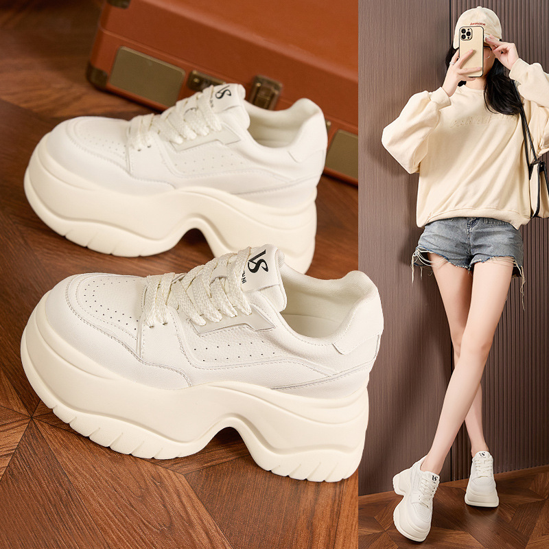 8cm Platform White Sneakers Wo - Sewing Fleece recension och pris