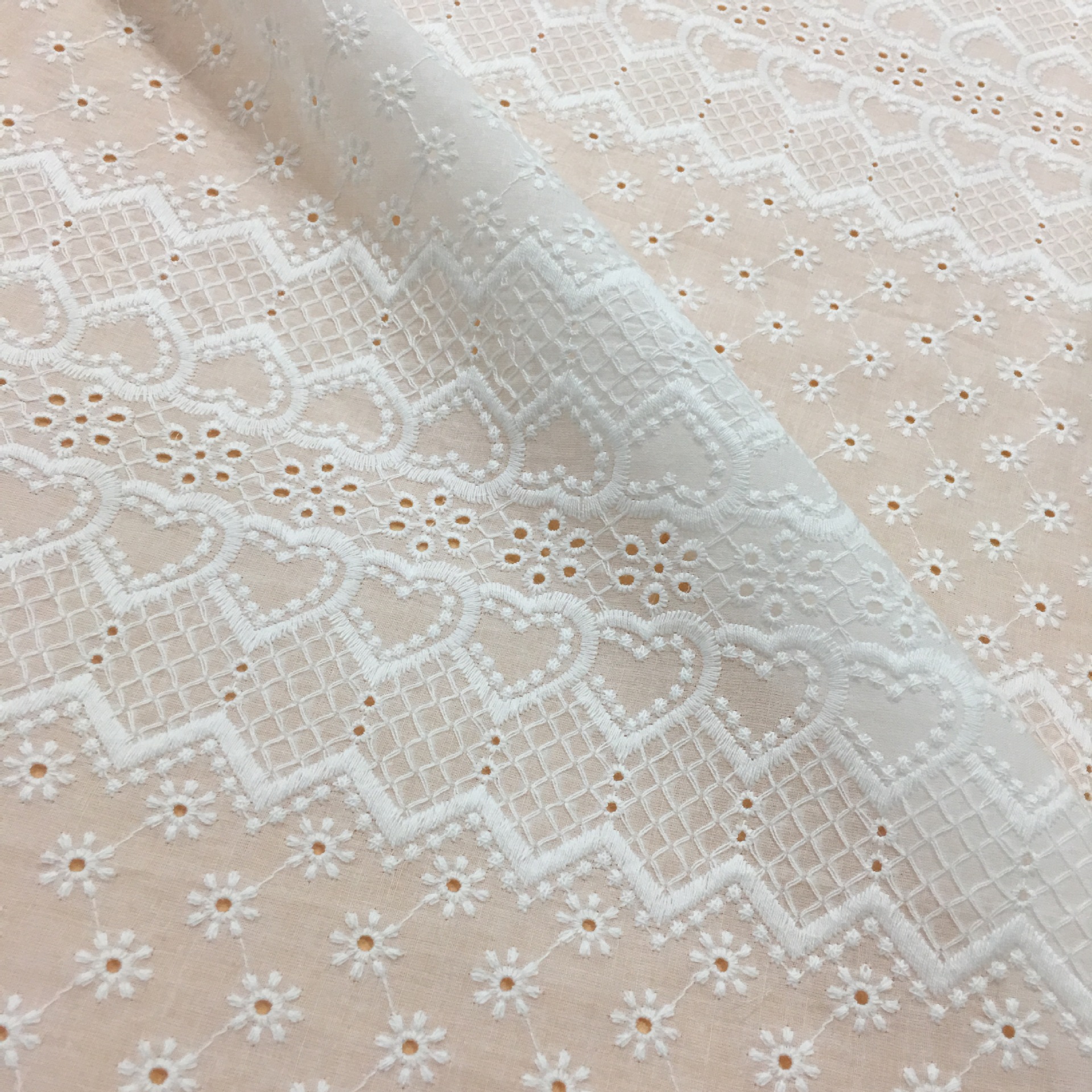 130cm Wide Thin Loving Design  - Sewing Eyelet Fabric recension och pris
