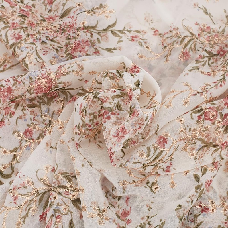 2 Yards/1.8m Embroidered Eyele - Sewing Eyelet Fabric recension och pris