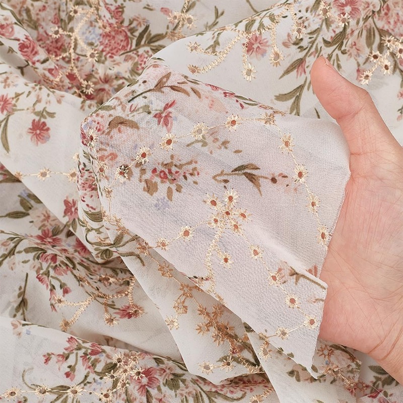 2 Yards/1.8m Embroidered Eyele - Sewing Eyelet Fabric recension och pris