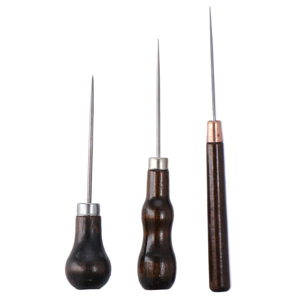 3Pcs Wooden Handle Scratch Awl - Sewing Repair recension och pris