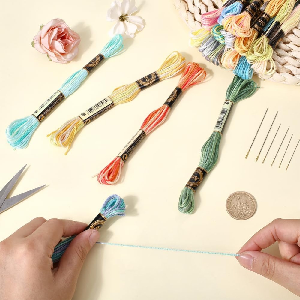 18 Skeins 6-Ply Polyester Embr - Embroidery Floss Thread recension och pris