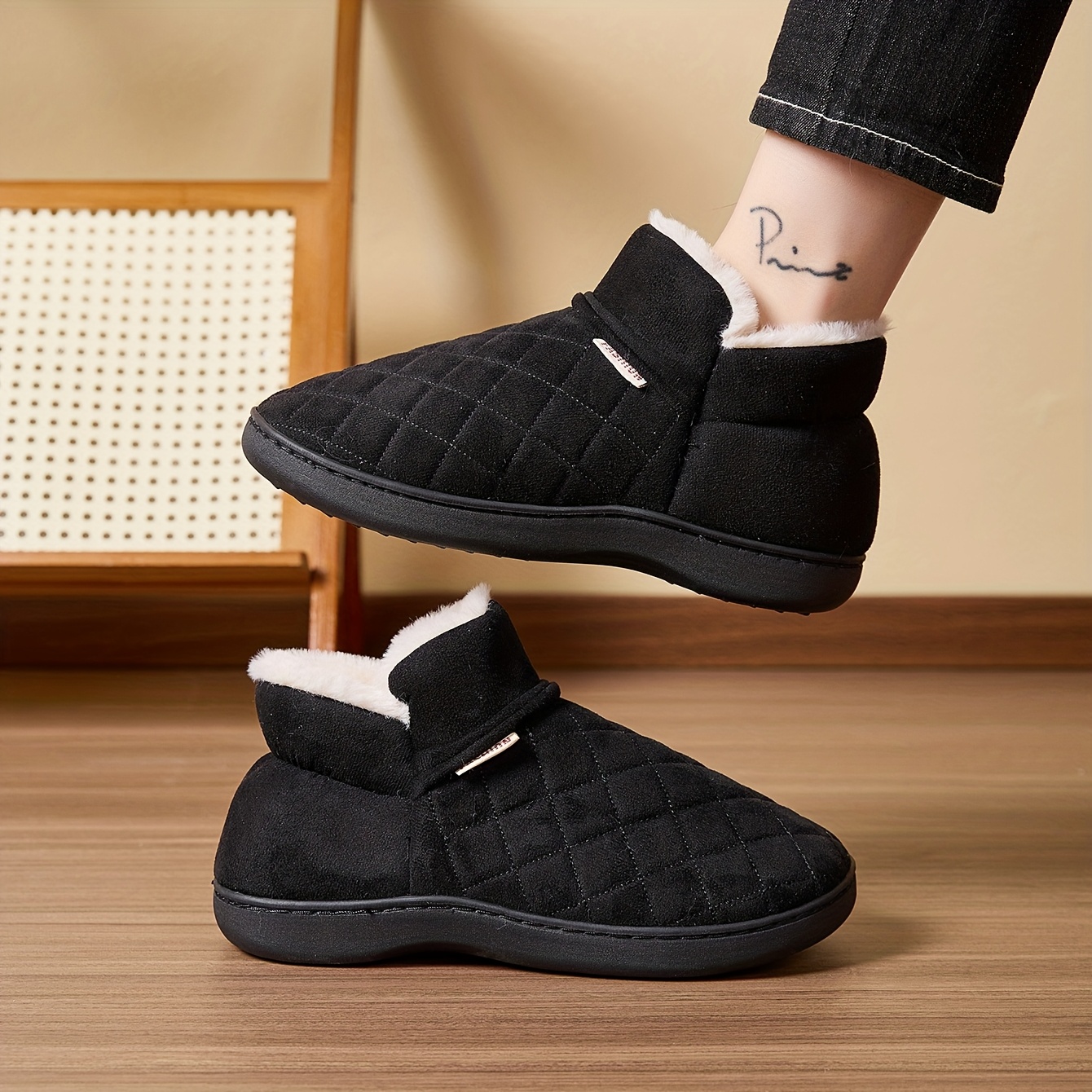 Winter Warm Plush Slippers Men - Sewing Fleece recension och pris