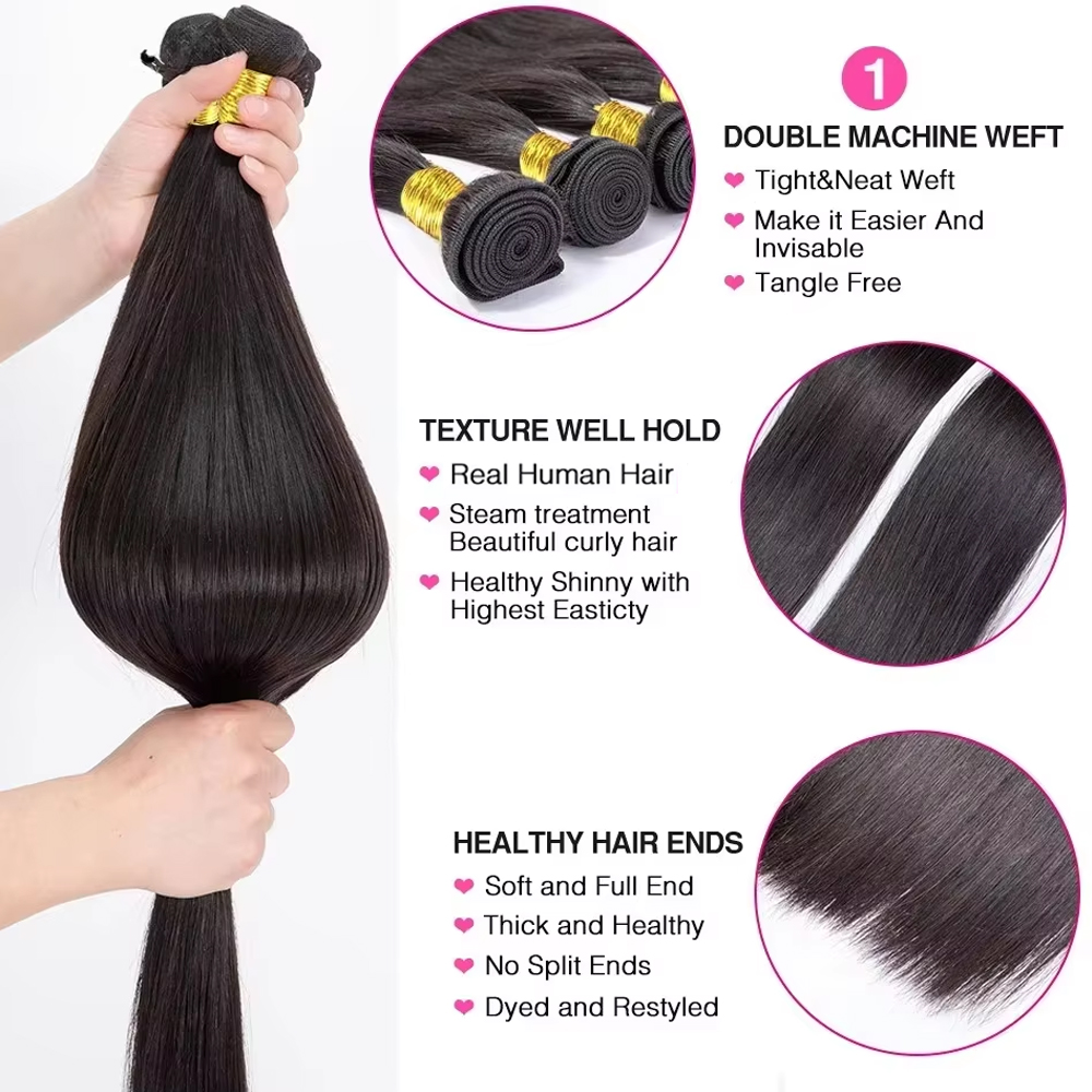 Indian Human Hair Bundles Bone - Sewing Technology recension och pris