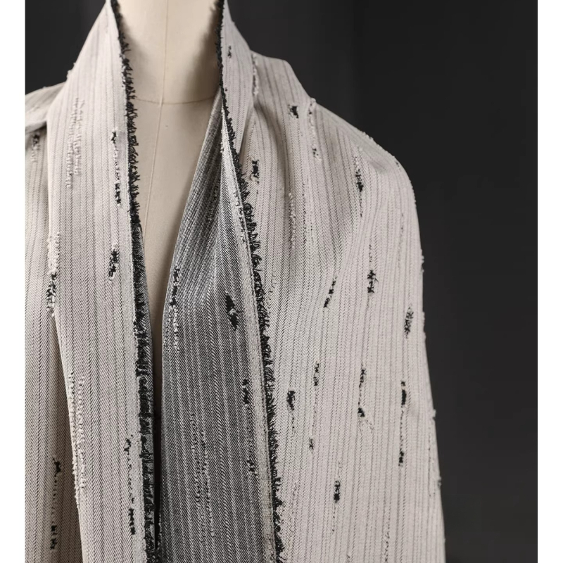 Striped Denim Cotton Jacquard  - Sewing Recycling recension och pris