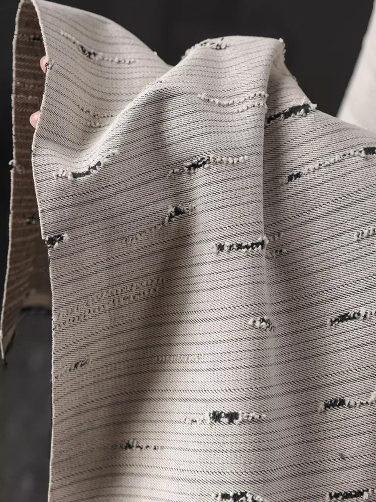 Striped Denim Cotton Jacquard  - Sewing Recycling recension och pris