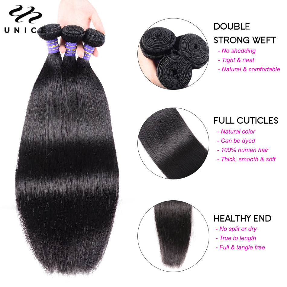 Unice Hair 8A Grade Straight H - Sewing Technology recension och pris