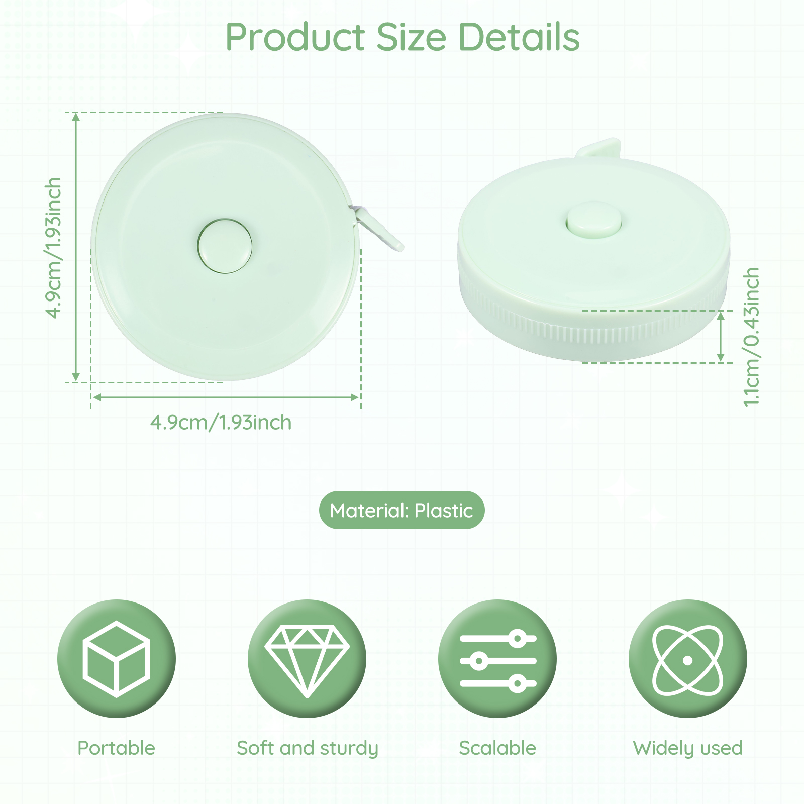 1PC 1.5m Small Tape Measure Do - Sewing Recycling recension och pris