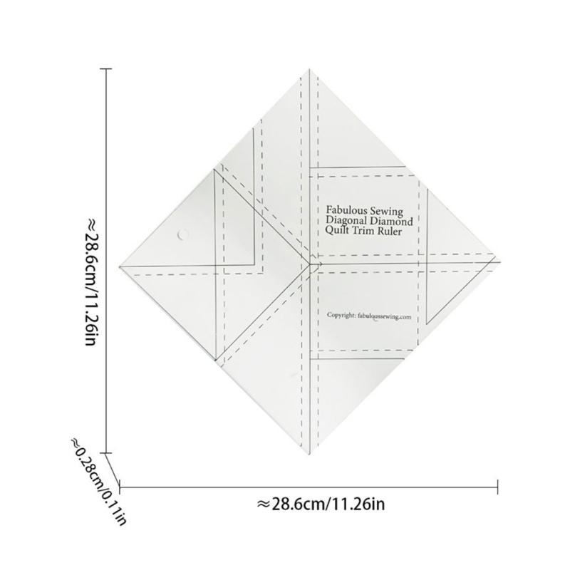 Fabric Cutting Ruler Sewing Ru - Quilting Ruler Square recension och pris