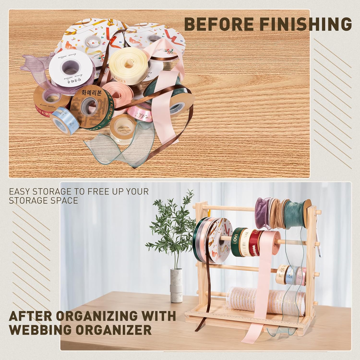 Ribbon Storage Rack Spool Hold - Sewing Roll recension och pris