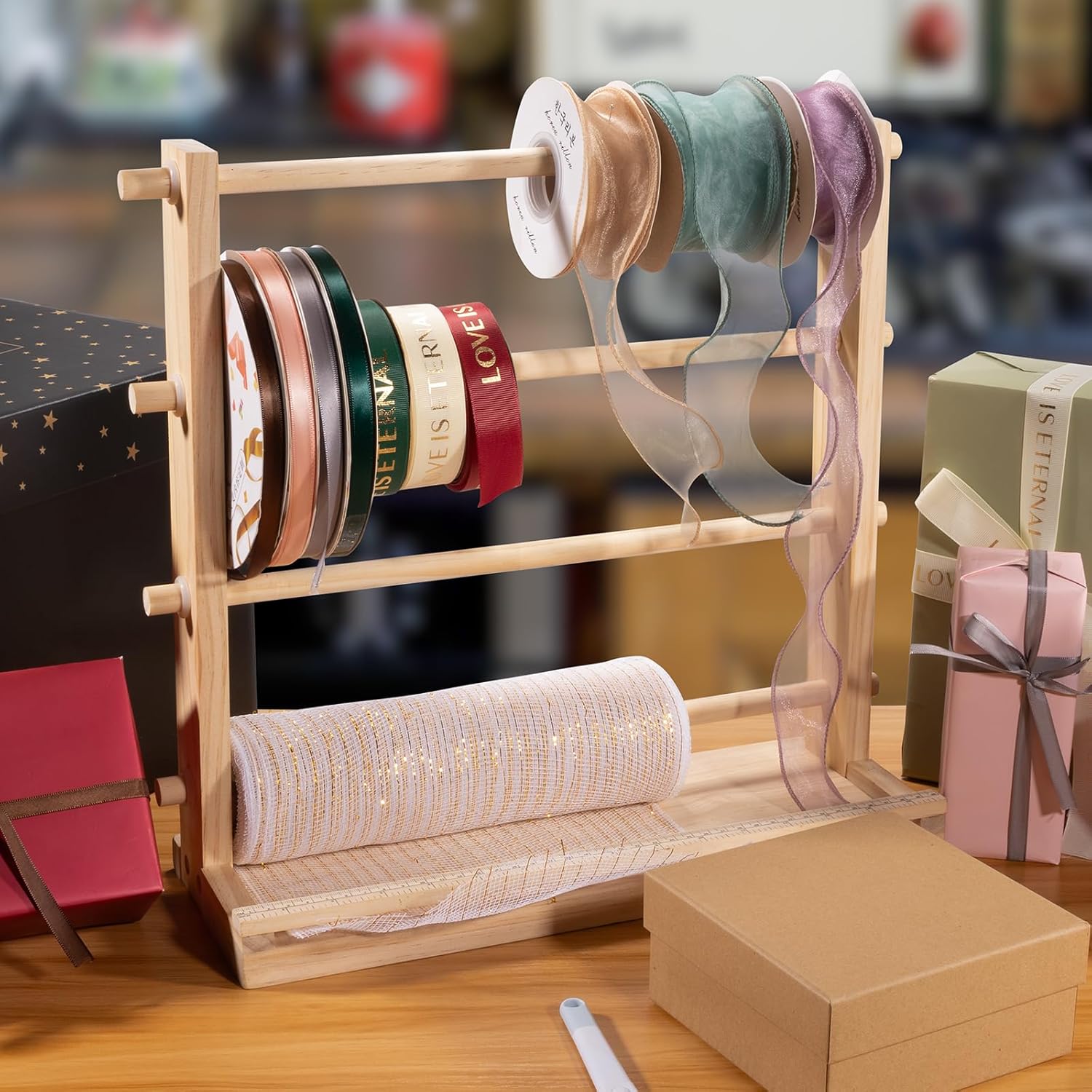 Ribbon Storage Rack Spool Hold - Sewing Roll recension och pris