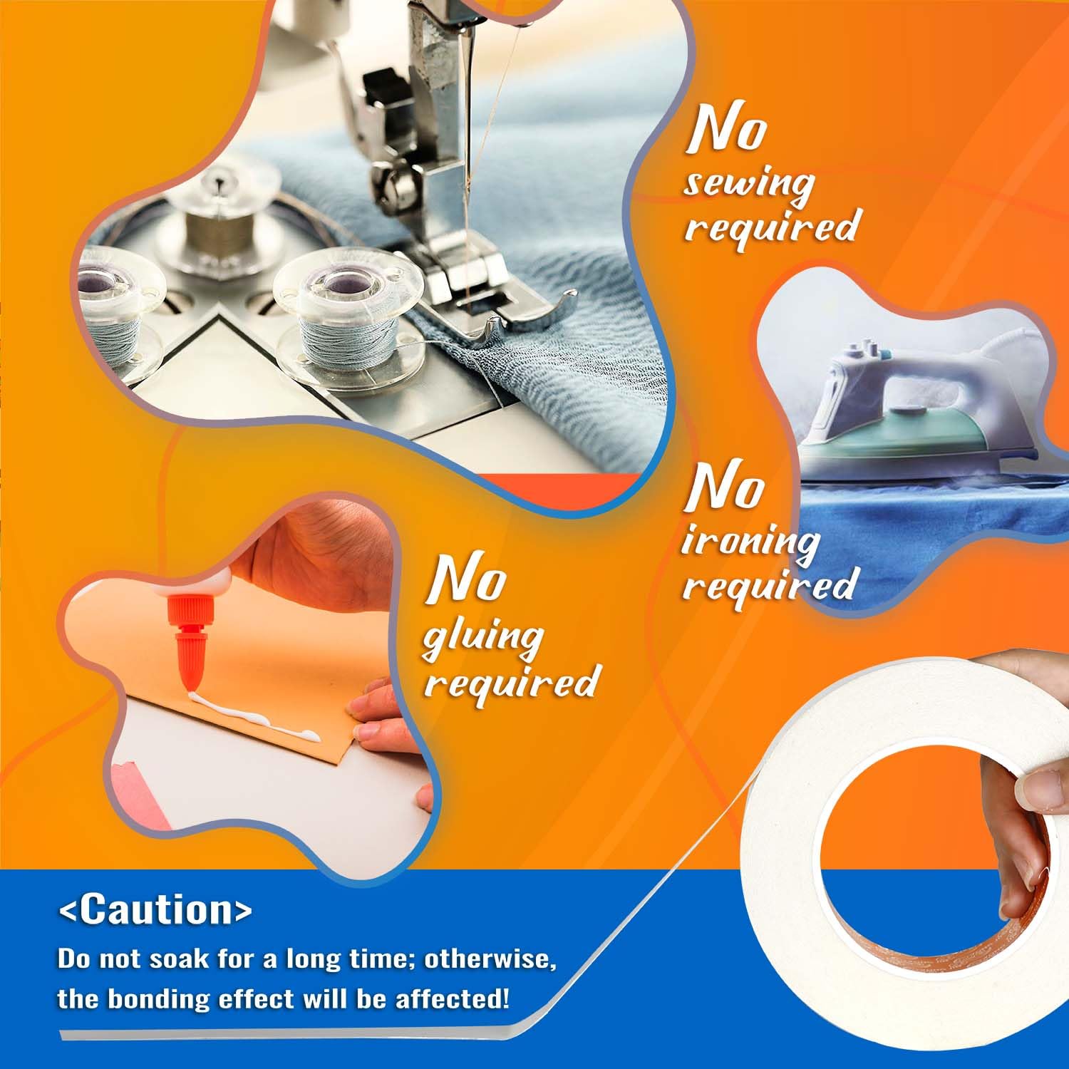 Double-Sided Fabric Tape 2 Rol - Sewing Repair recension och pris