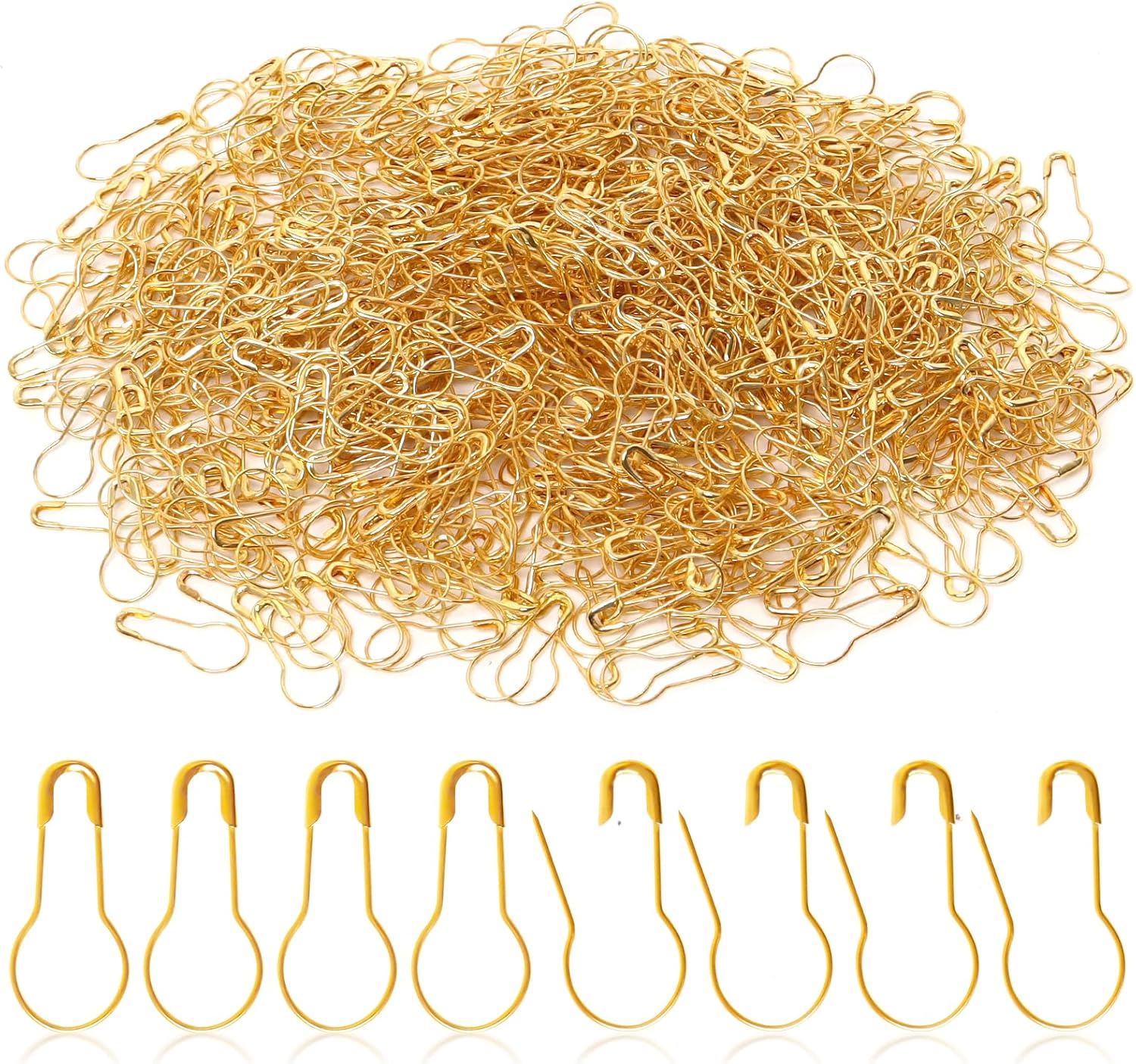 1000 Pcs 22mm Gold Safety Pins - Sewing Production recension och pris