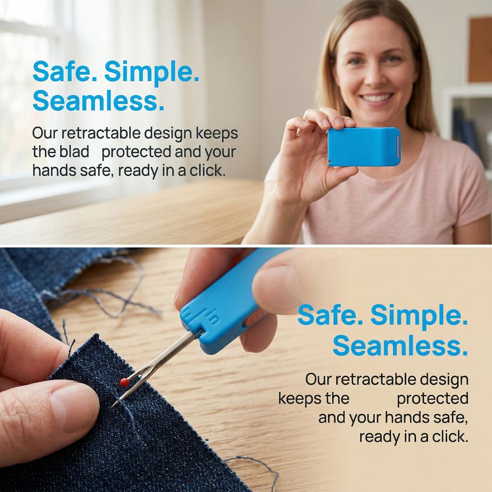 2-in-1 Magnetic Sewing Track S - Seam Ripper Tool recension och pris
