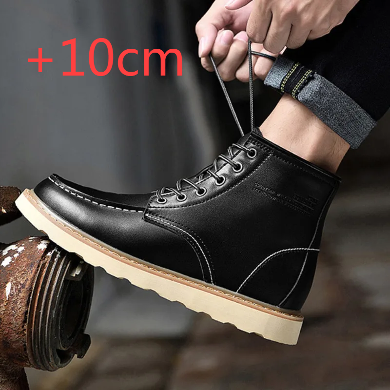 2025 Men Boots Elevator Shoes  - Sewing Latex recension och pris