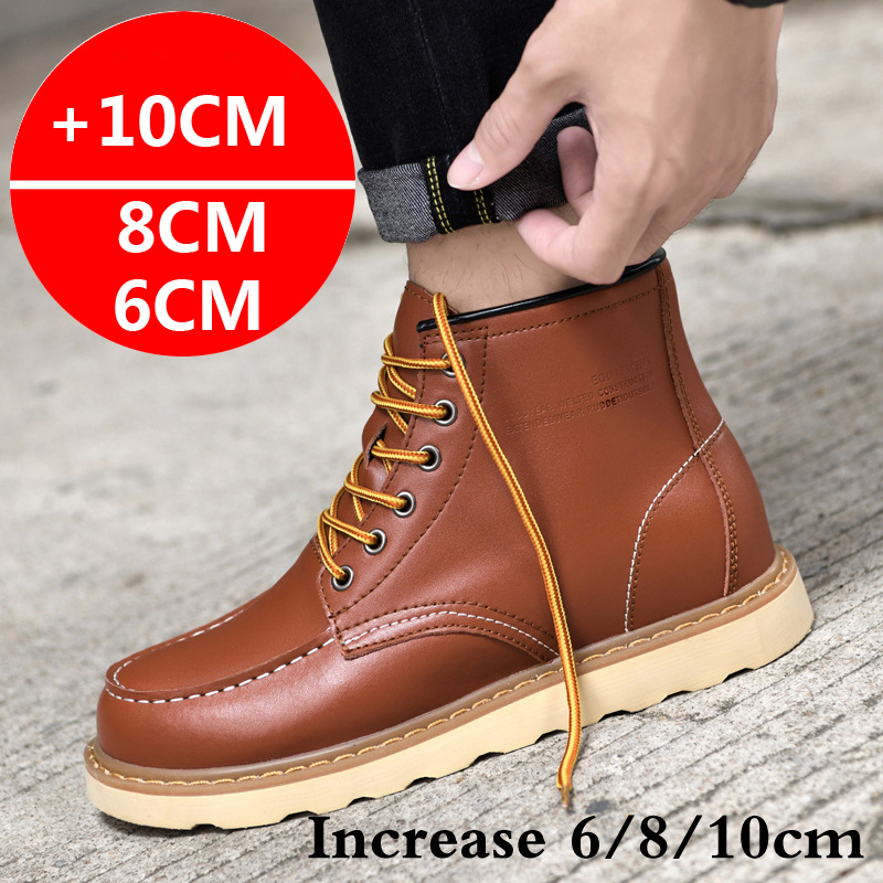 2025 Men Boots Elevator Shoes  - Sewing Latex recension och pris