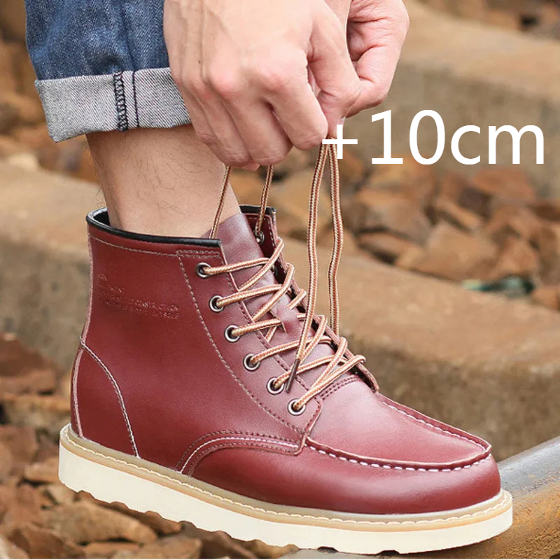 2025 Men Boots Elevator Shoes  - Sewing Latex recension och pris