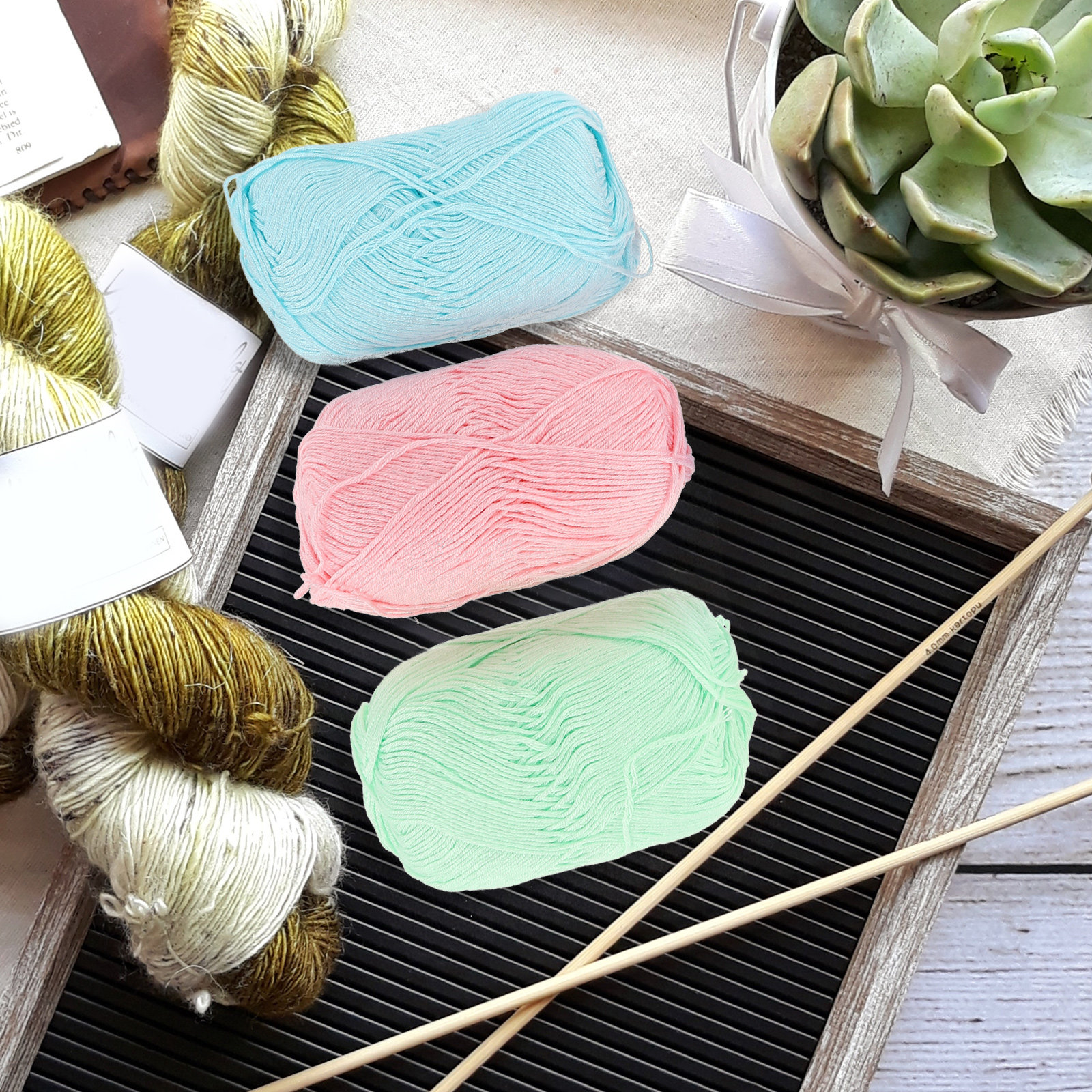 6 Rolls Crochet Yarn Lace Cott - Sewing Roll recension och pris