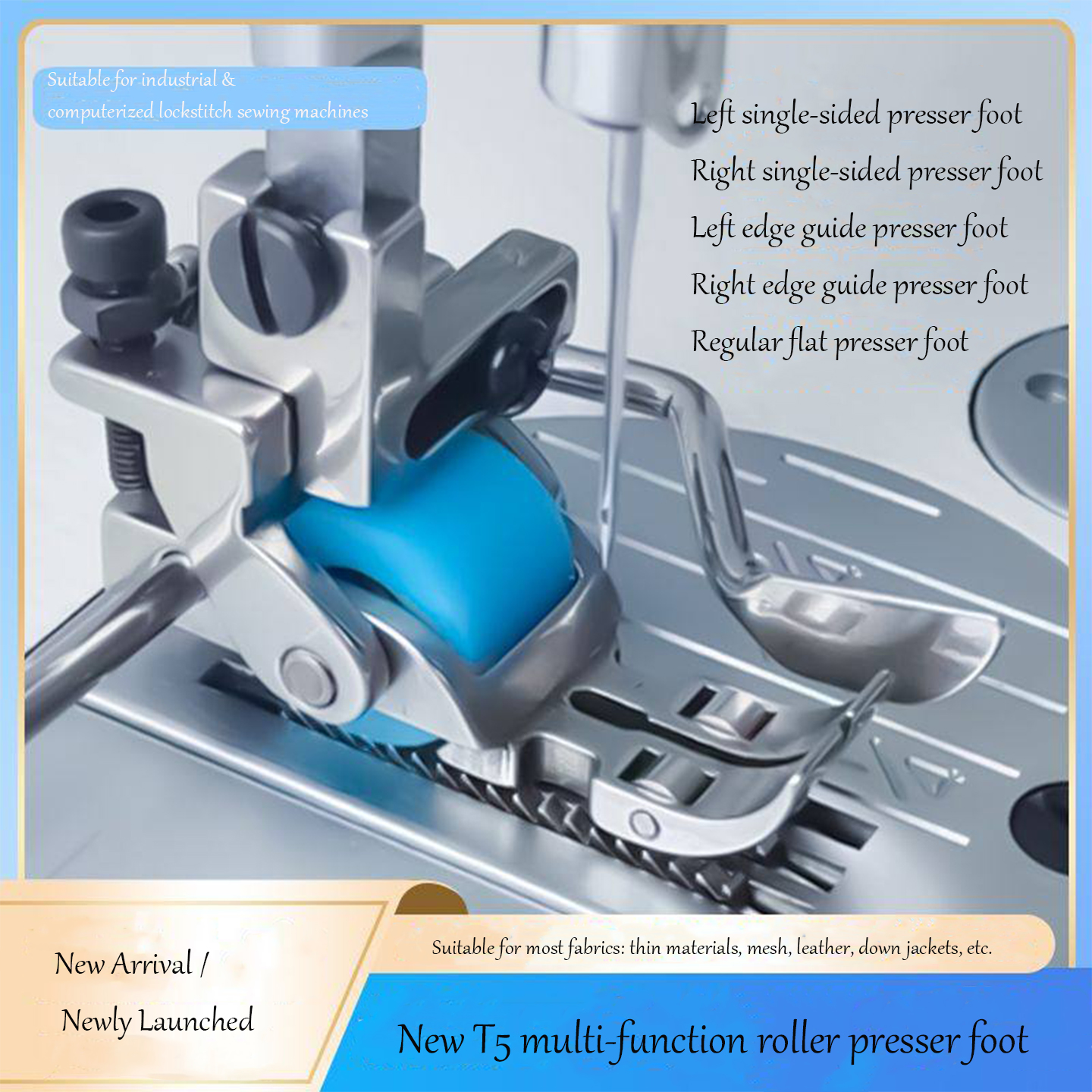 T5 3-Roller Left-Right Edge Gu - Textile Sewing Machines recension och pris