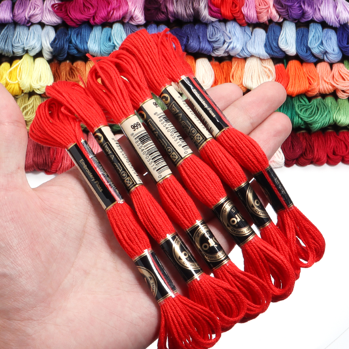 6Pcs/Lot Multicolor Polyester  - Embroidery Floss Thread recension och pris
