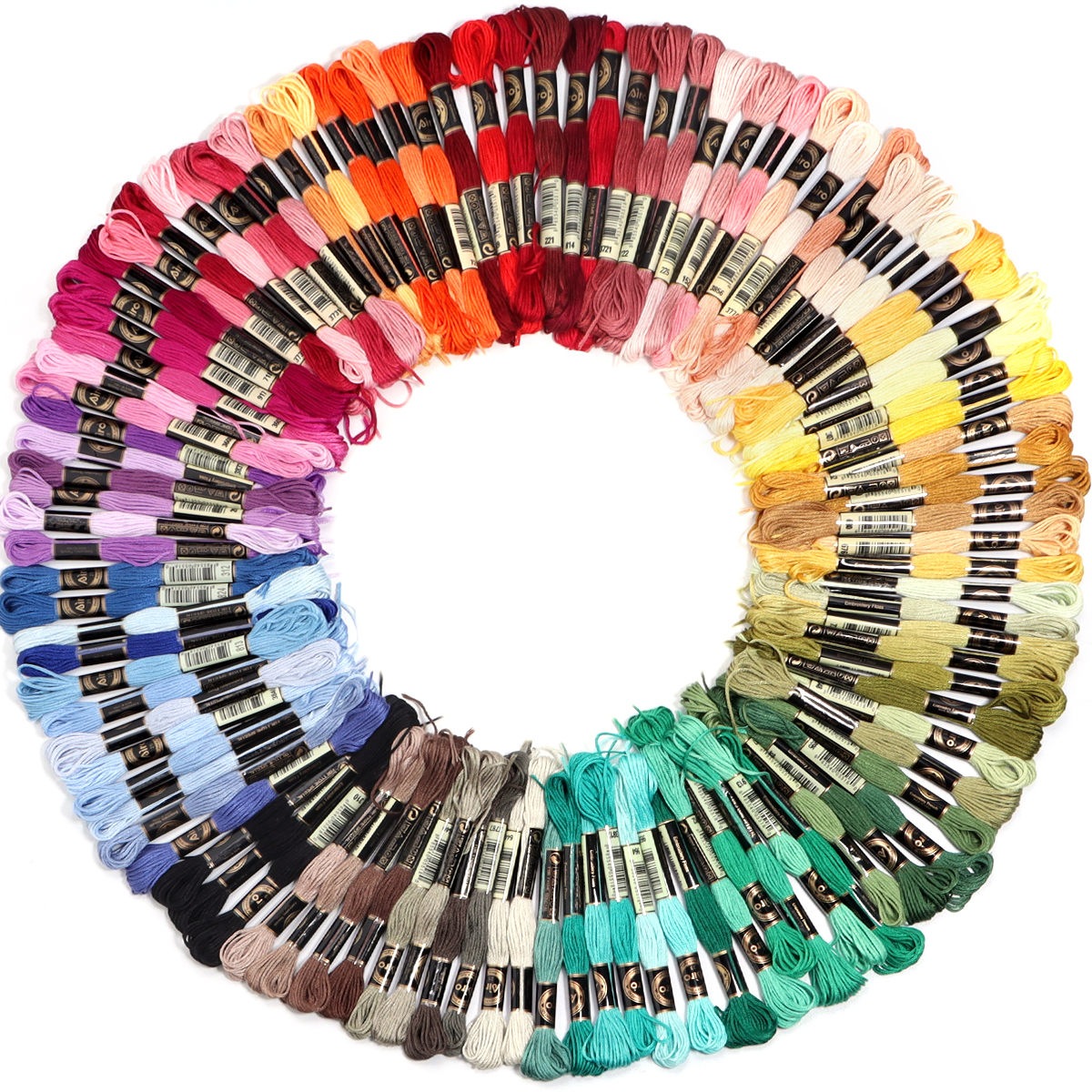 6Pcs/Lot Multicolor Polyester  - Embroidery Floss Thread recension och pris