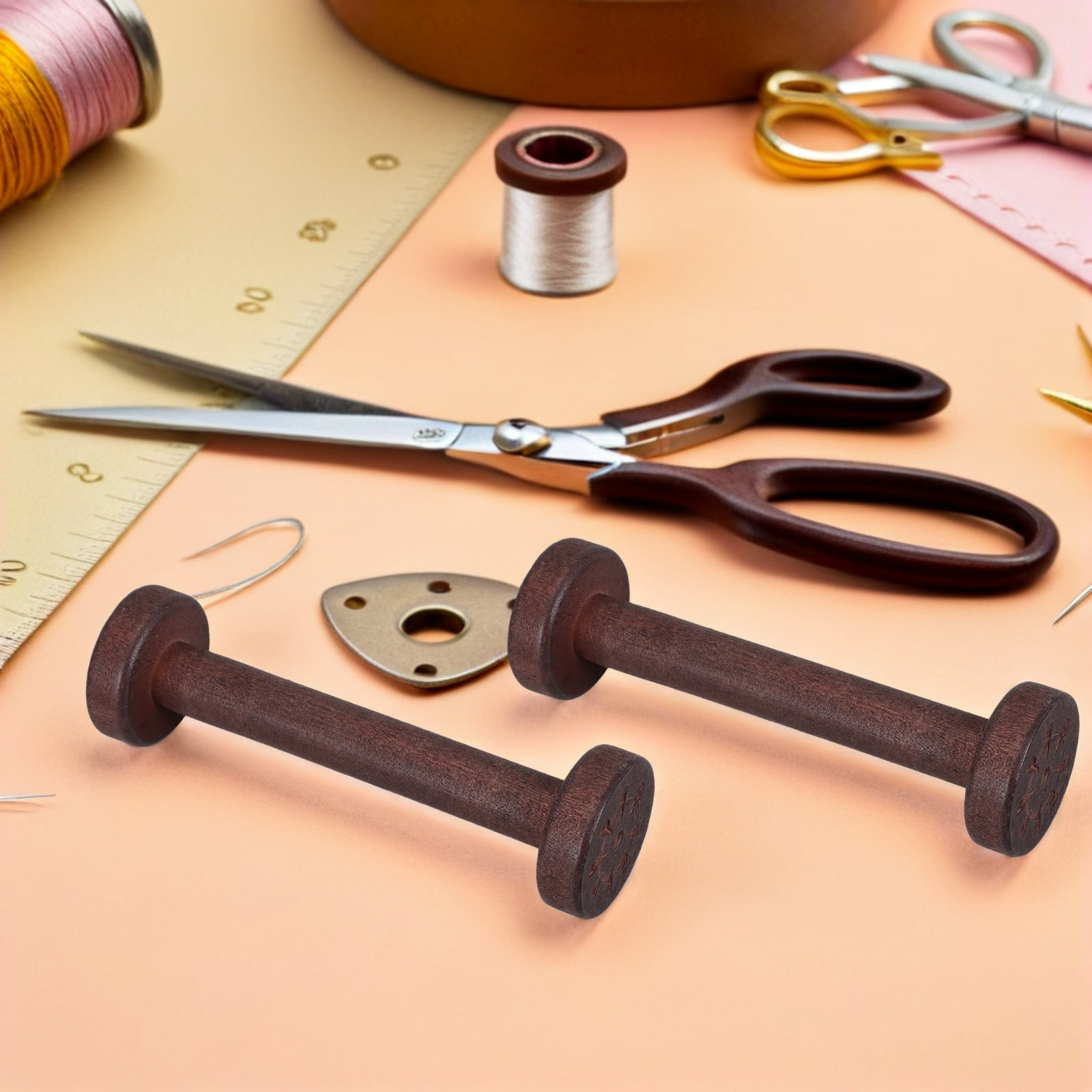 5Pcs Handpolished Wooden Spool - Sewing In Textile recension och pris