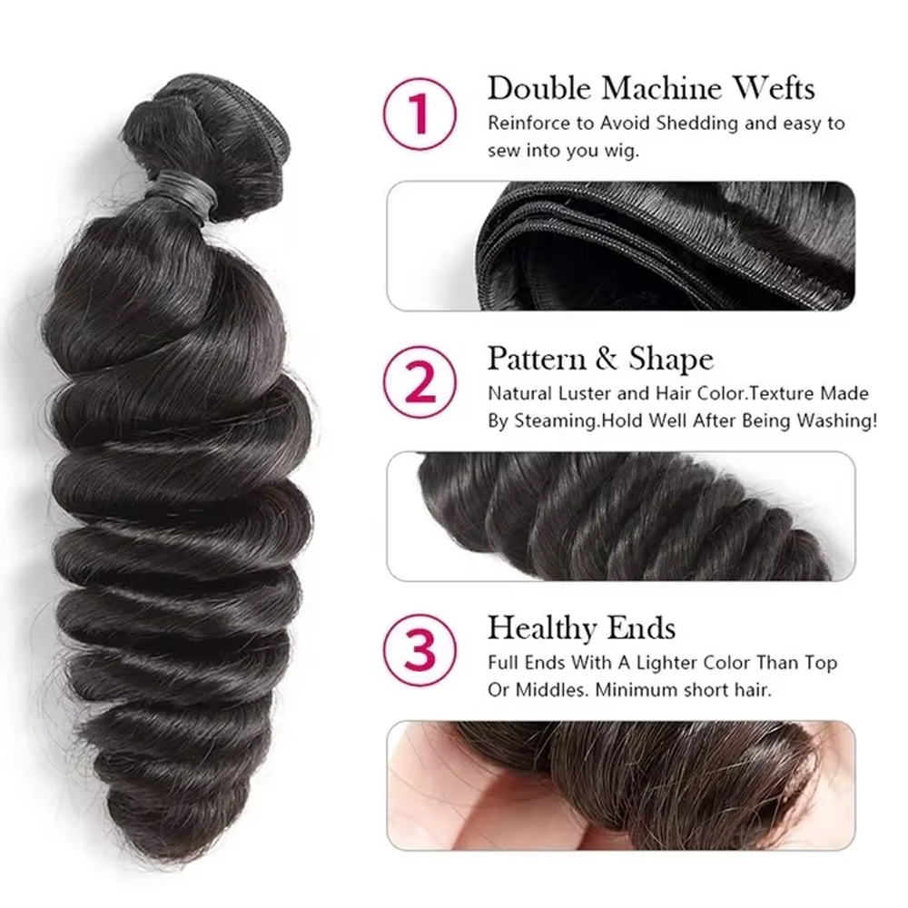 Raw Human Hair Bundles Brazili - Sewing Technology recension och pris