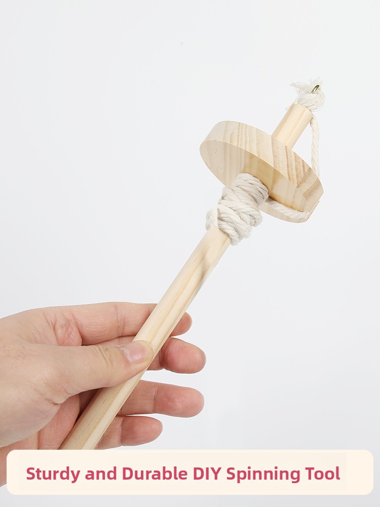 Wooden Spinning Mallet DIY Yar - Sewing In Textile recension och pris