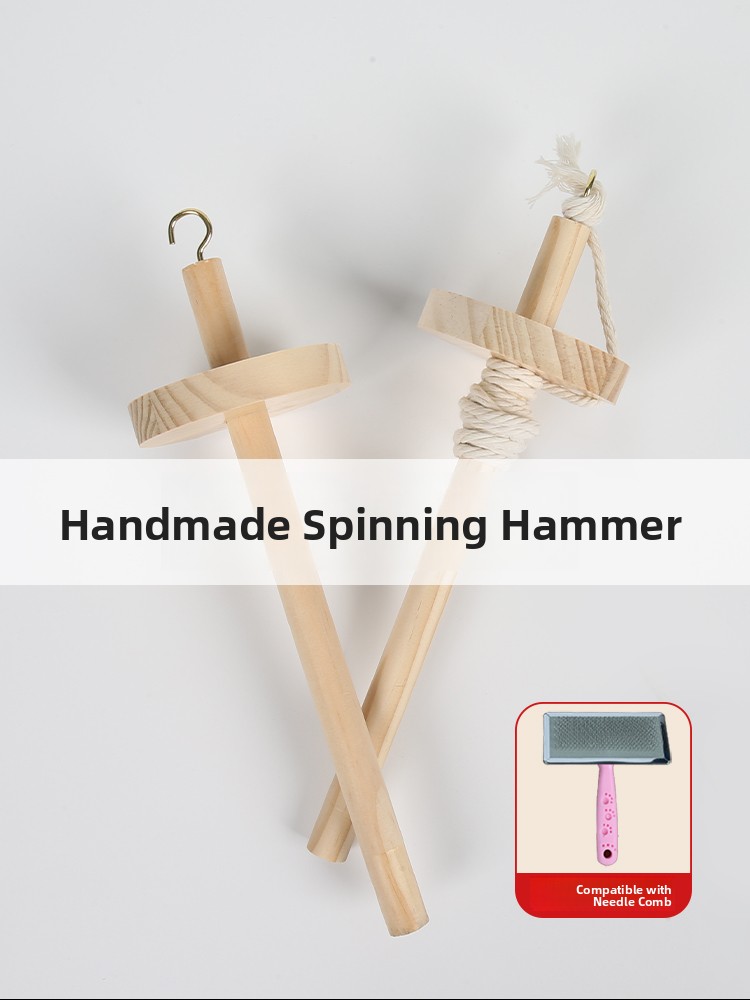 Wooden Spinning Mallet DIY Yar - Sewing In Textile recension och pris