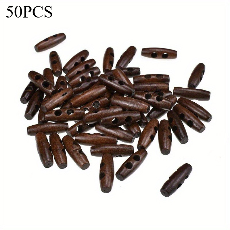 50pcs Recycled Wood Horn Toggl - Sewing Recycling recension och pris