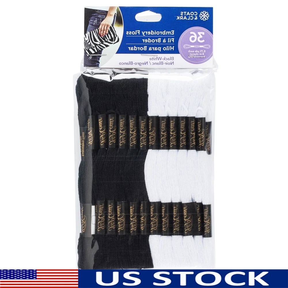 36 Skeins Black White Embroide - Embroidery Floss Thread recension och pris