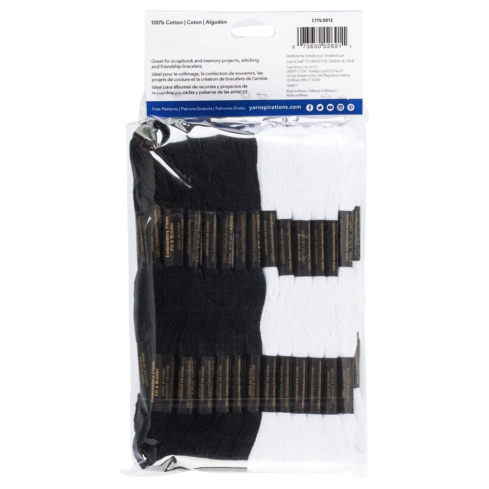 36 Skeins Black White Embroide - Embroidery Floss Thread recension och pris
