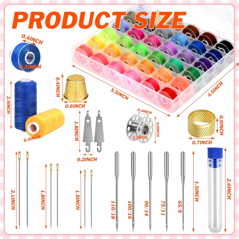 140 Pcs Sewing Thread Kit, 36  - Sewing Machine Needle recension och pris