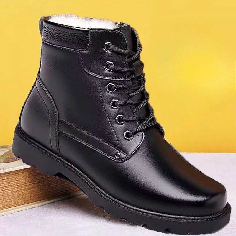​Men's Winter Genuine Leather  - Sewing Fleece recension och pris
