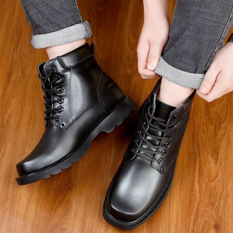 ​Men's Winter Genuine Leather  - Sewing Fleece recension och pris